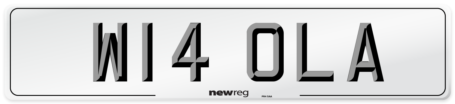 W14 OLA Number Plate from New Reg